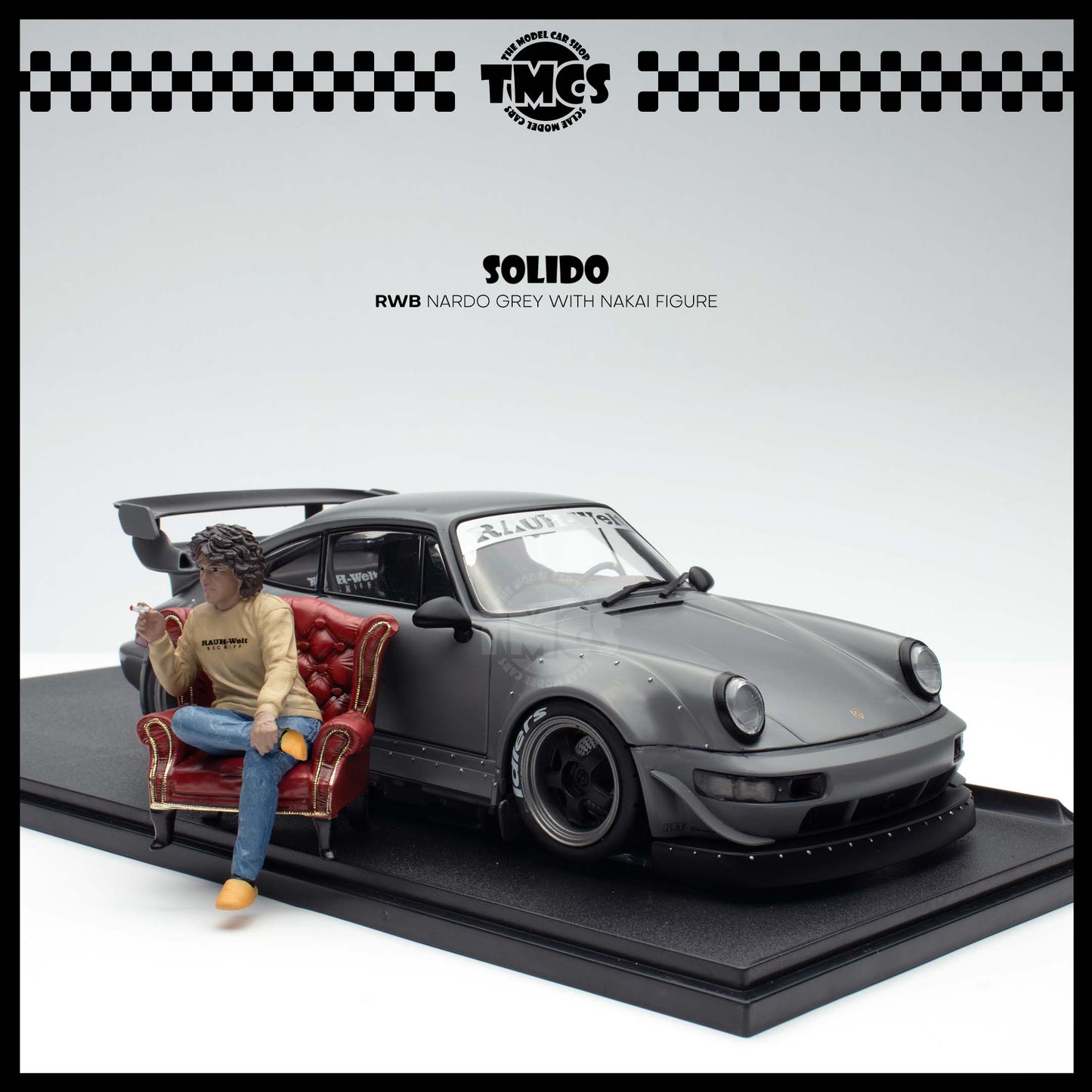 [Solido] 1:18 RWB Nardo Grey with Nakai Figure