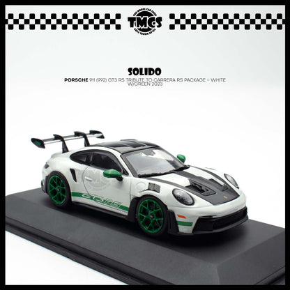 [Solido] 1:43 Porsche 911 (992) GT3 RS Tribute to Carrera RS Package - White w/Green 2023
