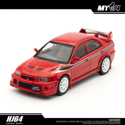 [Hobby Japan] Mitsubishi Lancer GSR Evolution 6 (T.M.E.) Special Coloring Package (GF-CP9A) 2000 with Mud Flap - Passion Red