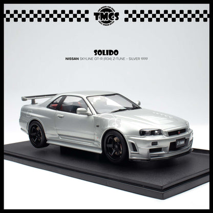[Solido] 1:18 Nissan Skyline GT-R (R34) Z-Tune - Silver 1999