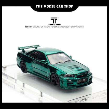 [Time Top] Nissan Skyline  GT-R (R34)- Green Carbon (Gift Box Version)