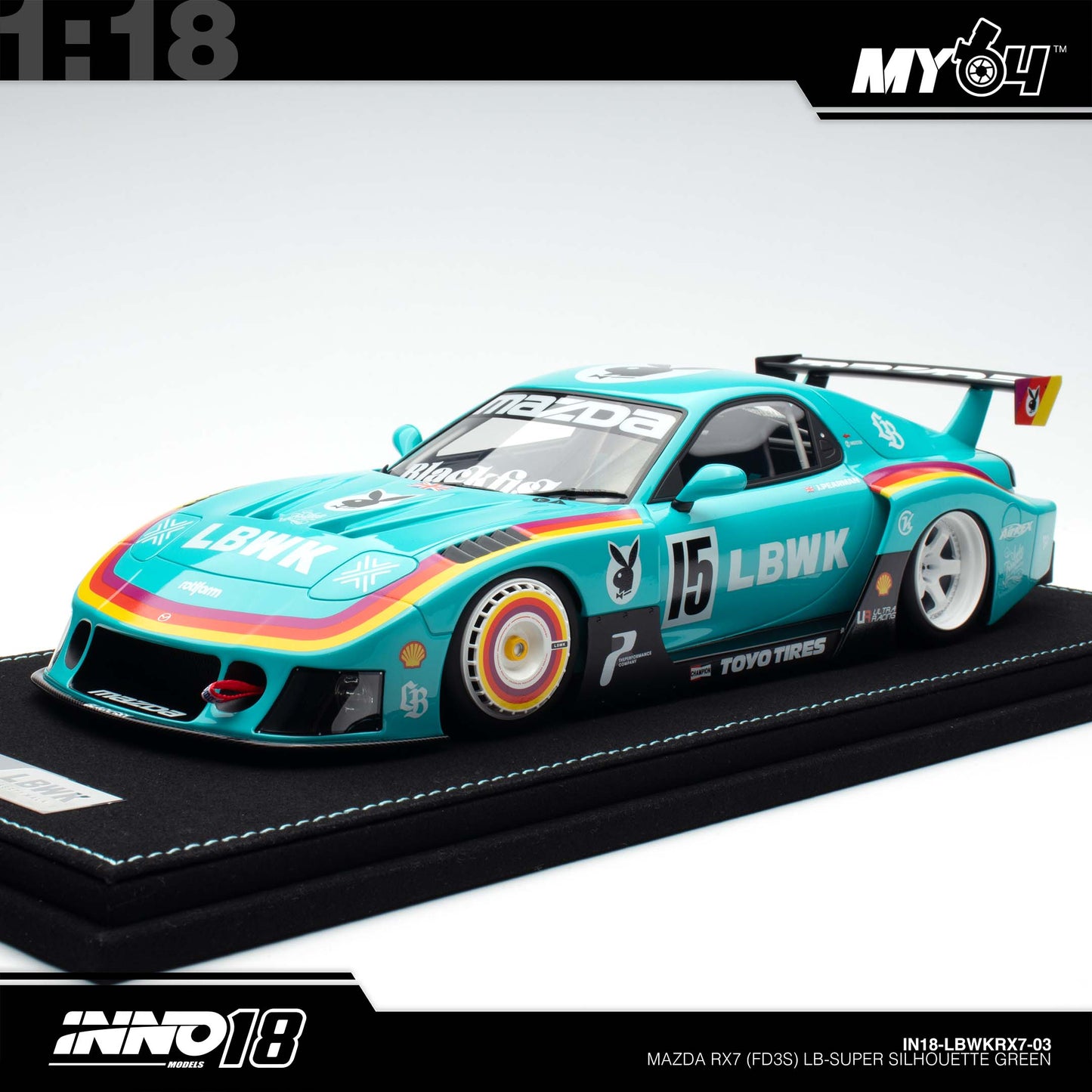 [INNO18] 1:18 Mazda RX7 (FD3S) LB-Super Silhouette - Green