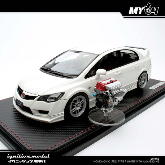 [Ignition Model] Honda CIVIC (FD2) TYPE R - White With K20A Engine