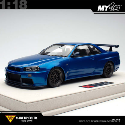 [Make Up] 1:18 Edilion BUILT BY LEGENDS Mine's Skyline GT-R(BNR34) - Bayside Blue