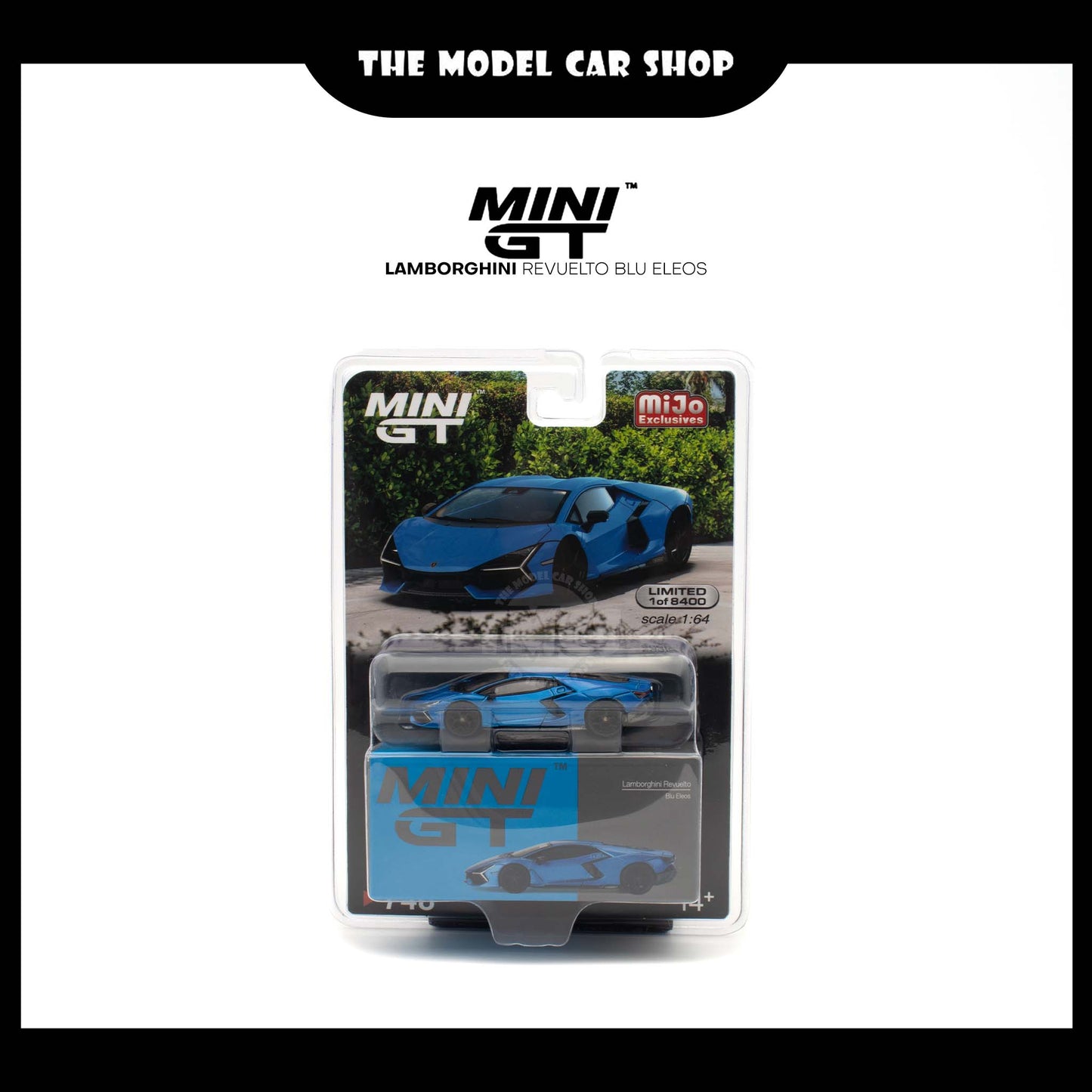 MINI GT] Lamborghini Revuelto Blu Eleos Blister Packaging