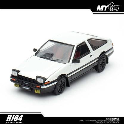 [Hobby Japan] Toyota SPRINTER TRUENO GT APEX (AE86) JDM Style ( Functional Engine Hood) - White / Black