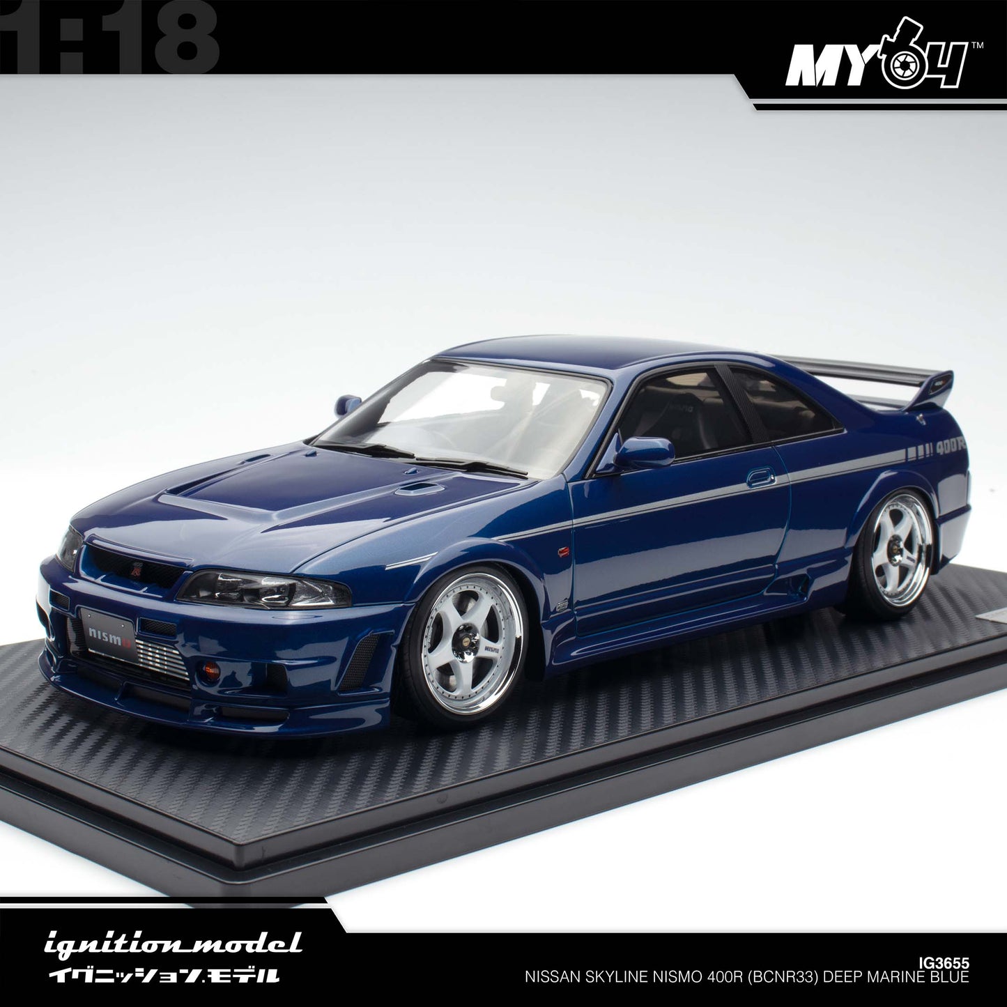 [Ignition Model] Nissan Skyline NISMO 400R (BCNR33) - Deep Marine Blue