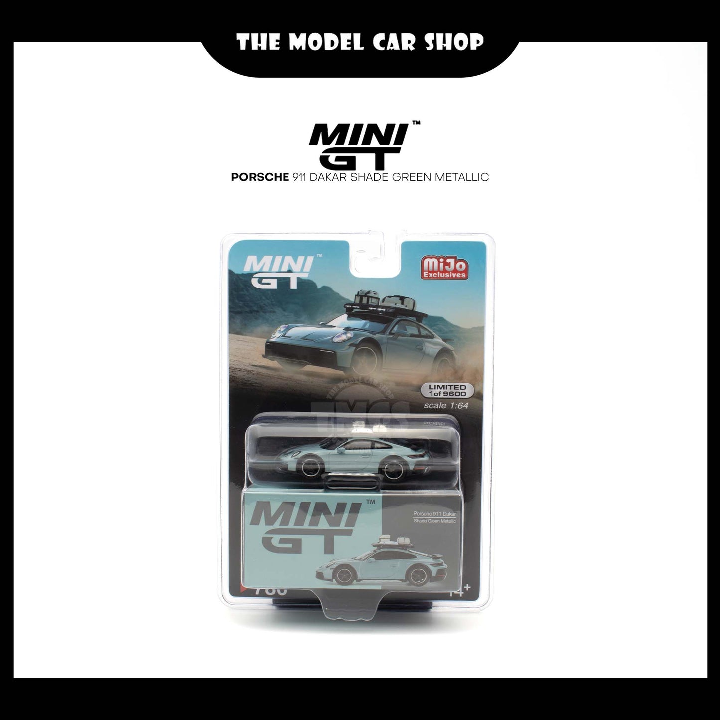 [MINI GT] Porsche 911 Dakar Shade Green Metallic Blister Packaging