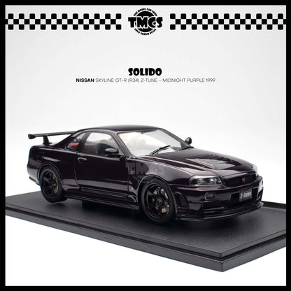 [Solido] 1:18 Nissan Skyline GT-R (R34) Z-Tune - Midnight Purple 1999