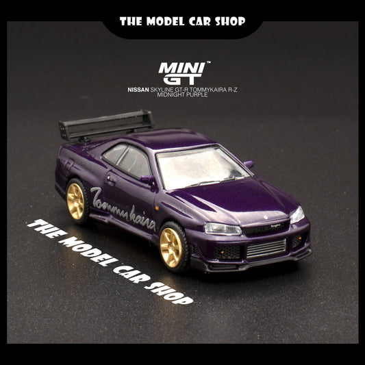 [MINI GT] Nissan Skyline GT-R (R34) Tommykaira R-z - Midnight Purple