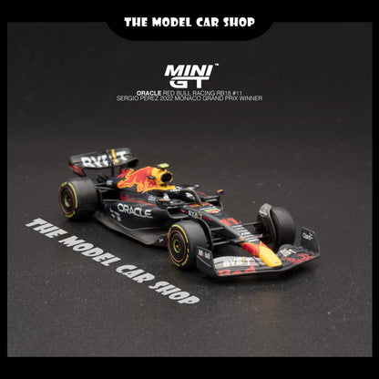 [MINI GT] Oracle Red Bull Racing RB18 #11 Sergio Perez 2022 Monaco Grand Prix Winner