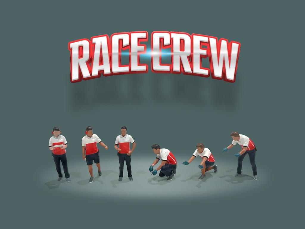[American Diorama] Diecast Metal Figure Grid Girls/Race Crew