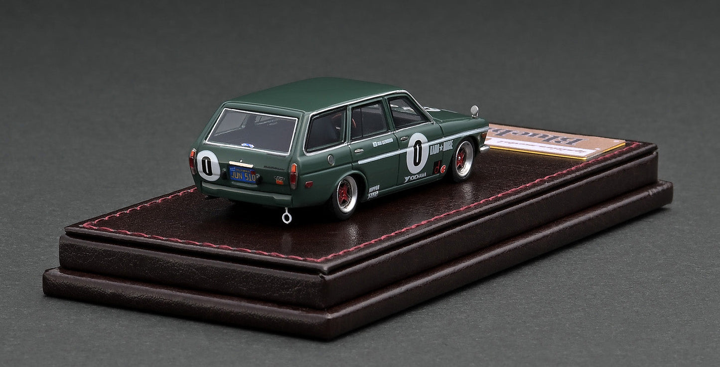 [Ignition Model] Datsun Bluebird (510) - Wagon Green With Figure