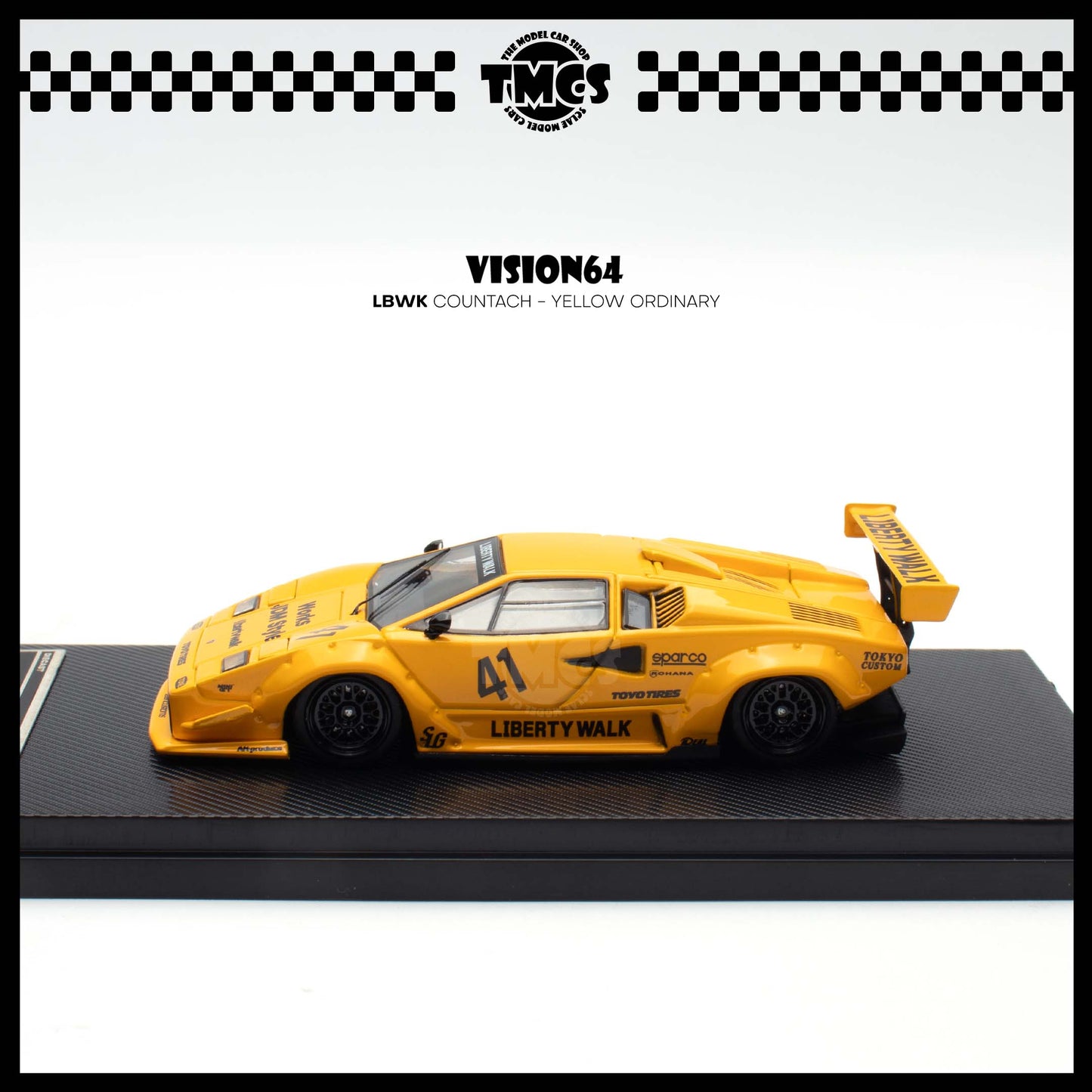 [Vision] 1:64 LBWK Countach - Yellow Ordinary