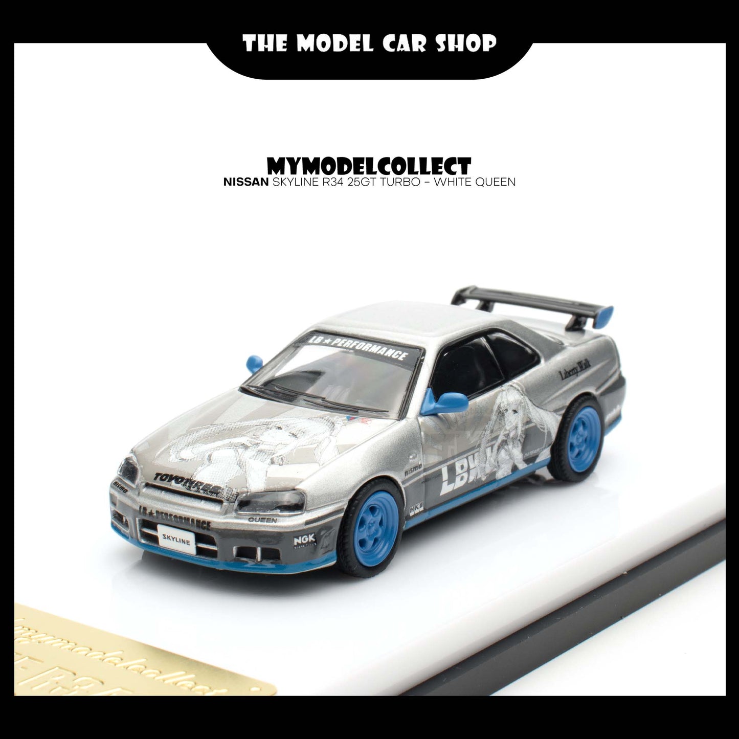 [Model Collect] Nissan Skyline R34 25GT Turbo - White Queen