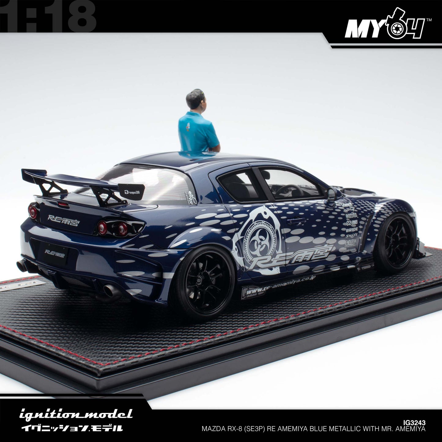 [Ignition Model] Mazda RX-8 (SE3P) RE Amemiya  - Blue Metallic With Mr. Amemiya
