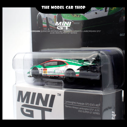 [MINI GT] Lamborghini Huracán GT3 EVO2 #87 "Bamboo Airways Lamborghini GT3"JLOC 2023 SUPER GT SERIES(Blister Packaging)