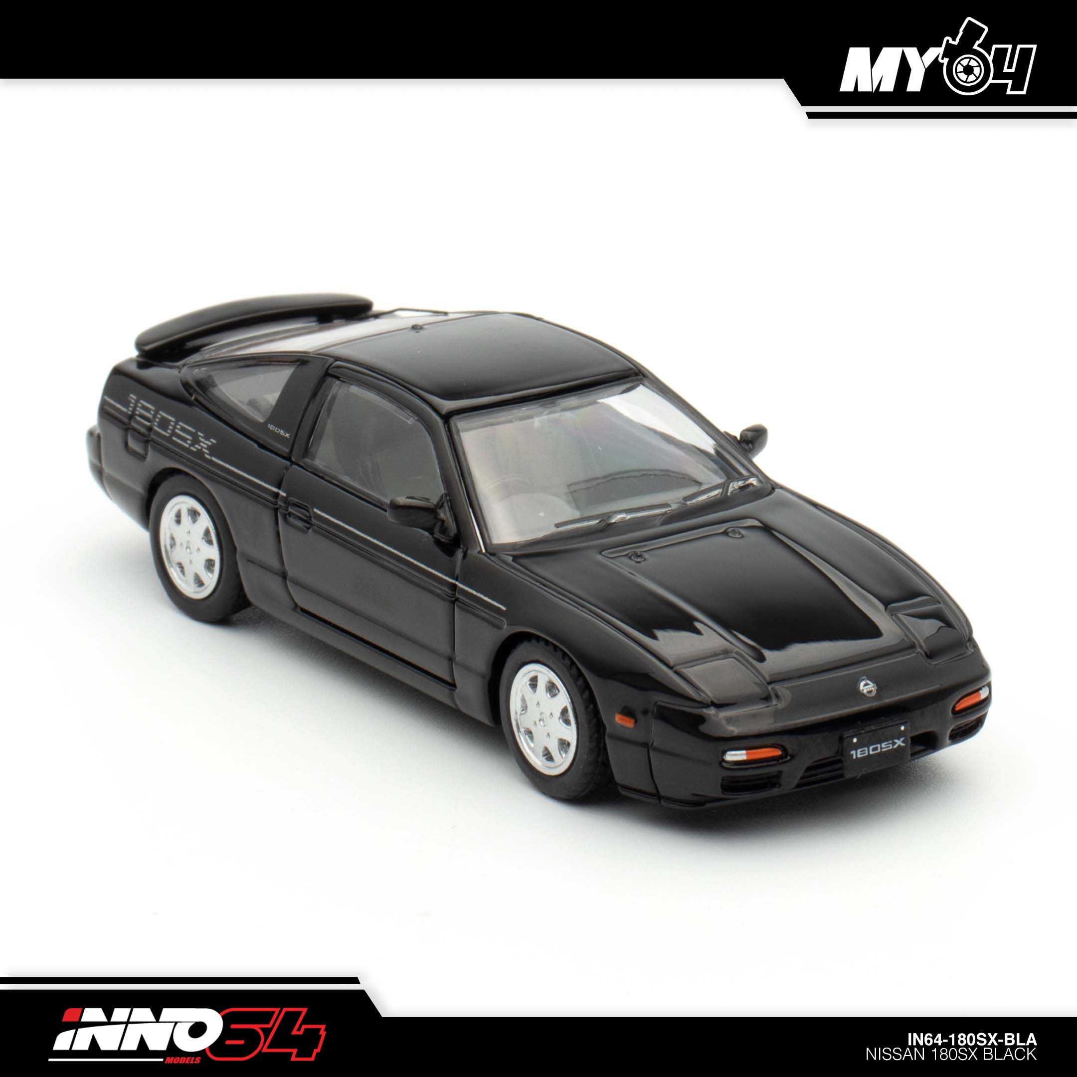 INNO64] Nissan 180SX - Black | The Model Car Shop