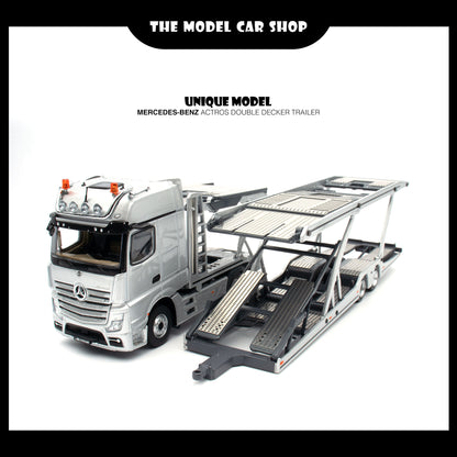 [Unique Model] Mercedes-Benz Actros Double Decker Trailer - Silver