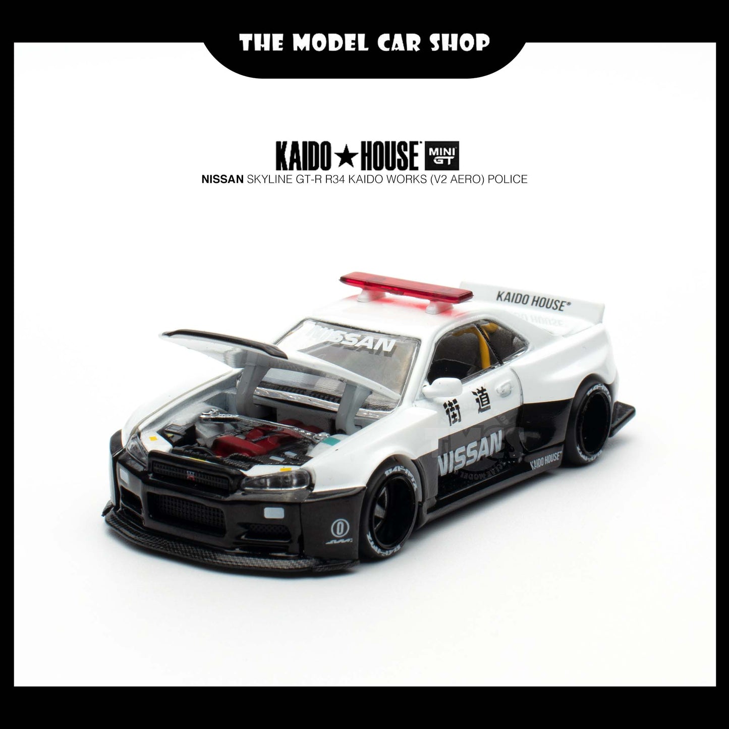 [Kaido House] Nissan Skyline GT-R R34 Kaido Works (V2 Aero) Police (UNSEAL)