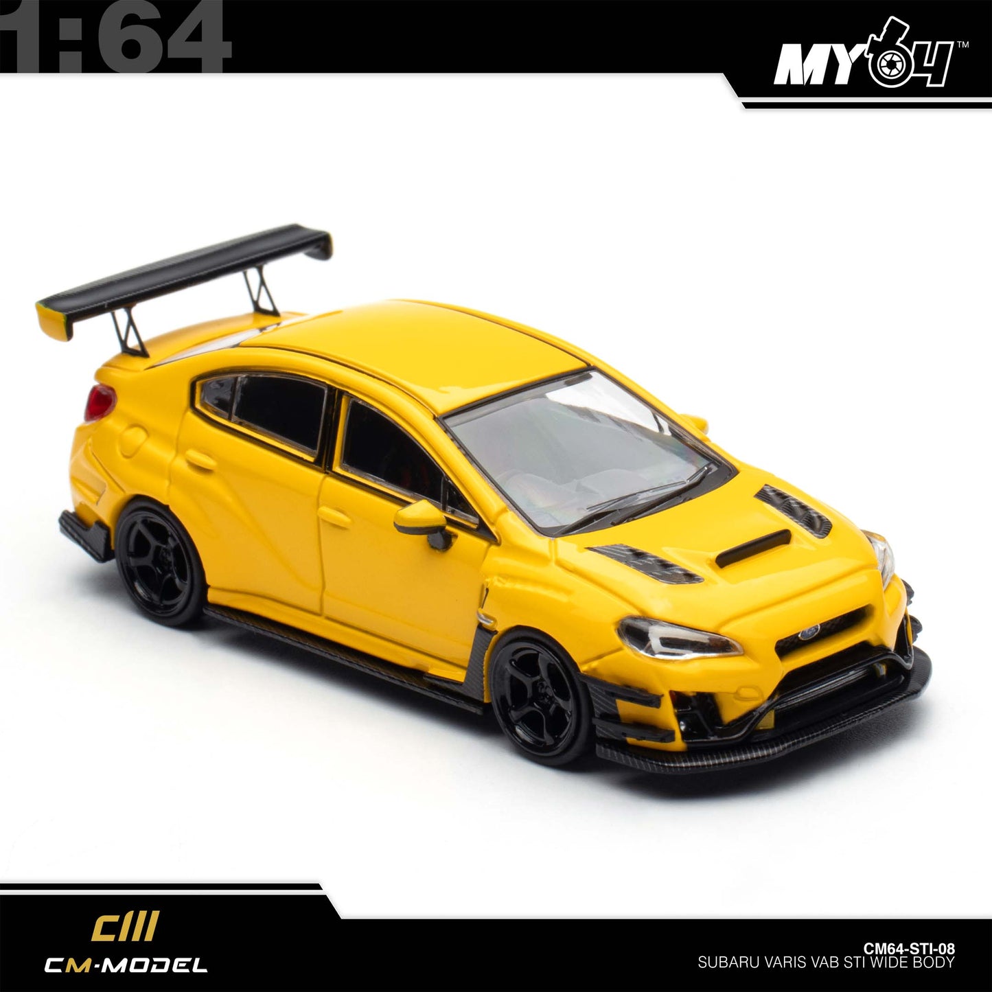 [CM Model] 1:64 Subaru STI Varis WideBody 1.0  - Yellow