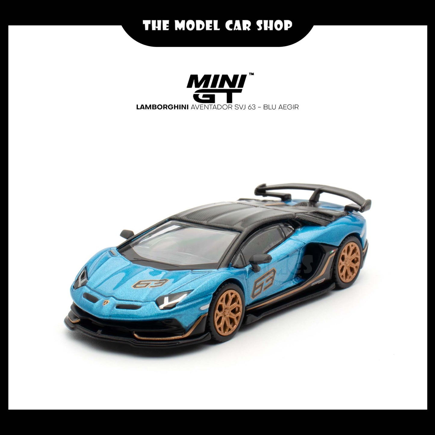 [MINI GT] Lamborghini Aventador SVJ 63 - Blu Aegir