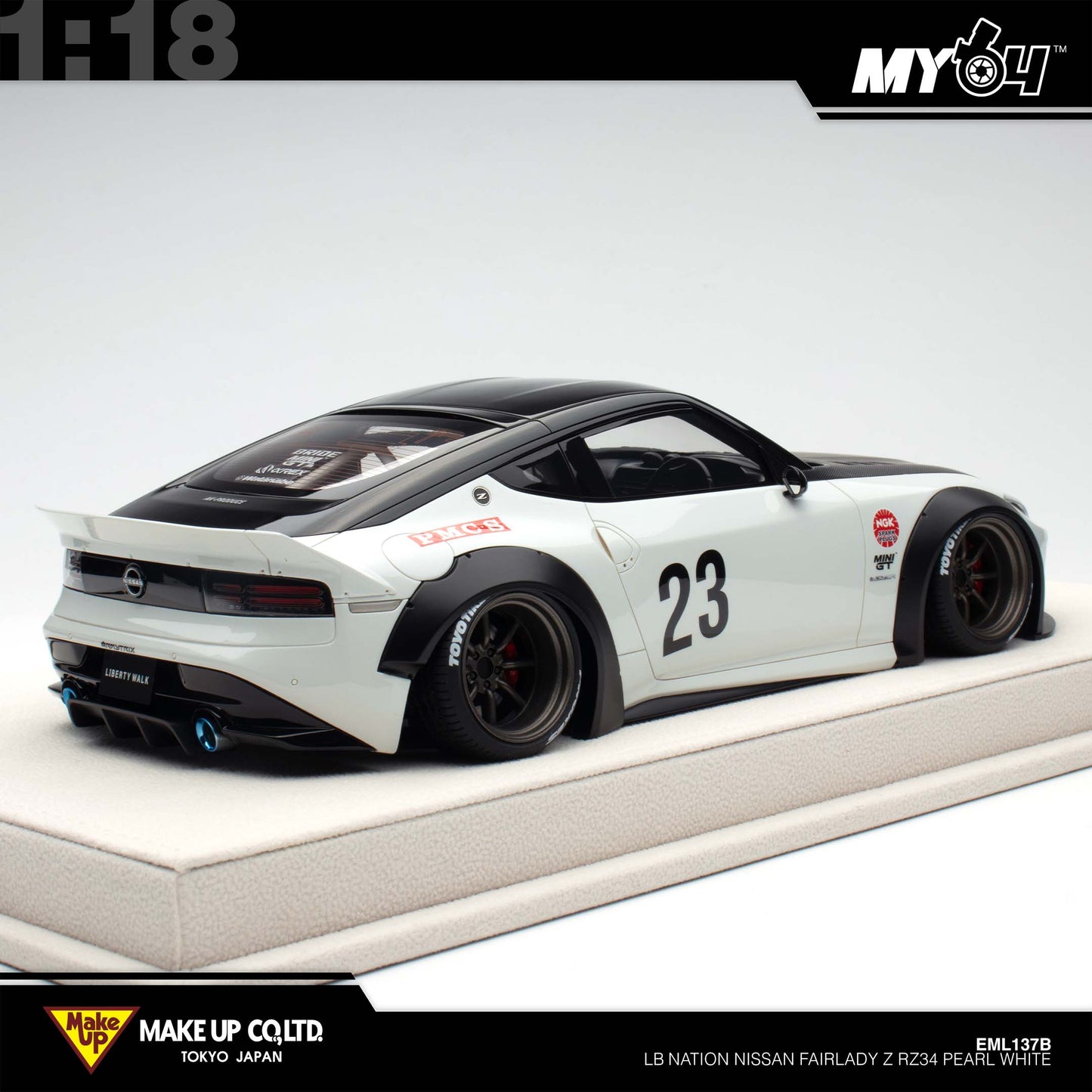 [Make Up] 1:18 Edilion LB★Nation Nissan Fairlady Z RZ34 - Pearl White