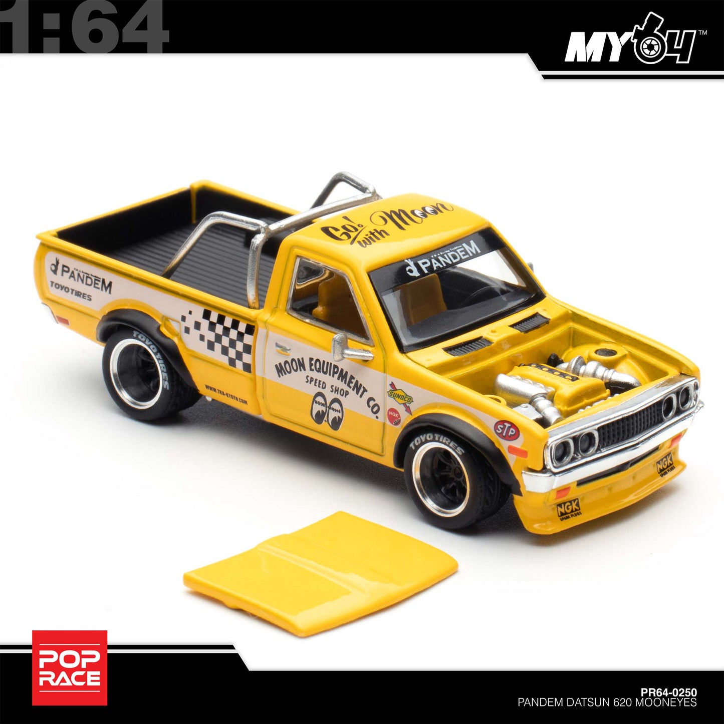 [Pop Race] 1:64 Pandem Datsun 620 - Mooneyes