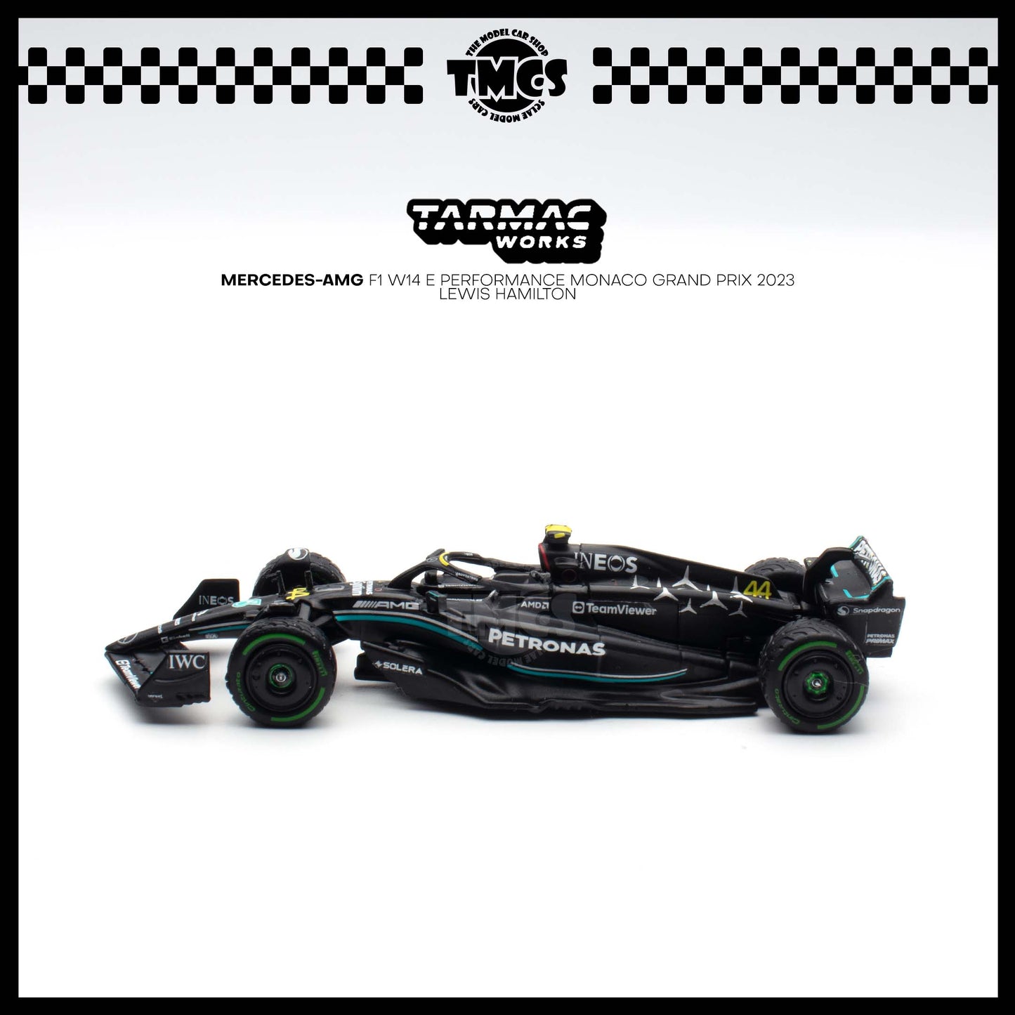 [Tarmac Works] 1:64 Mercedes-AMG F1 W14 E Performance Monaco Grand Prix 2023 Lewis Hamilton