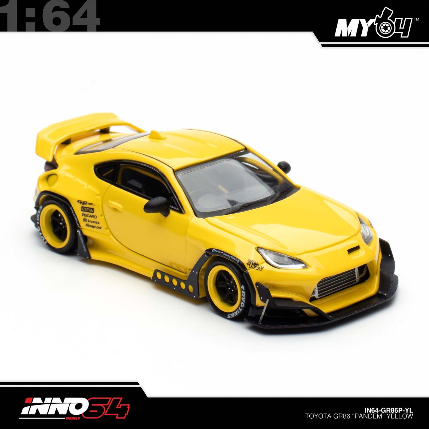 [INNO64] 1:64 Toyota GR86 "Pandem" - Yellow