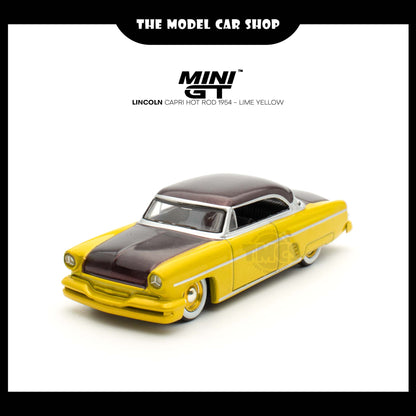 [MINI GT] Lincoln Capri Hot Rod 1954 - Lime Yellow