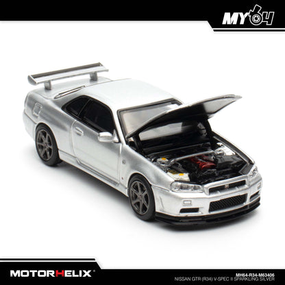 [Motorhelix] Nissan GTR (R34) V-Spec II - Sparkling Silver