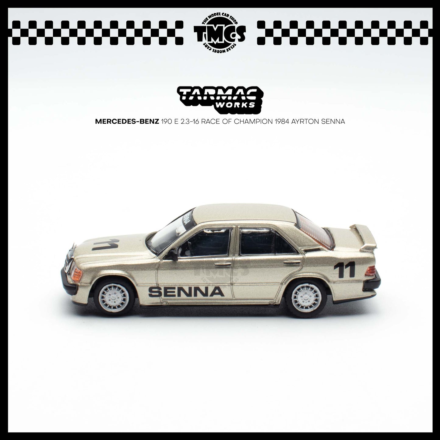[Tarmac Works] 1:64 Mercedes-Benz 190 E 2.3-16  Race of Champion 1984 Ayrton Senna