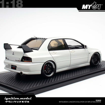 [Ignition Model 1:18 Mitsubishi Lancer Evolution VIII MR (CT9A) - White