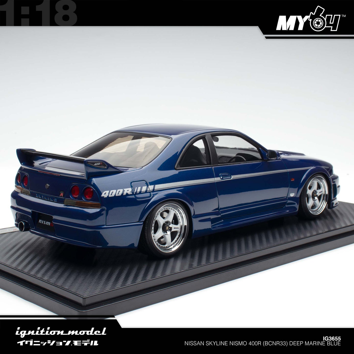 [Ignition Model] Nissan Skyline NISMO 400R (BCNR33) - Deep Marine Blue