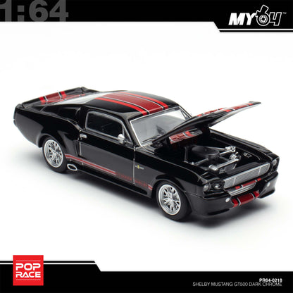 [Pop Race] 1:64 Shelby Mustang GT500 - Dark Chrome