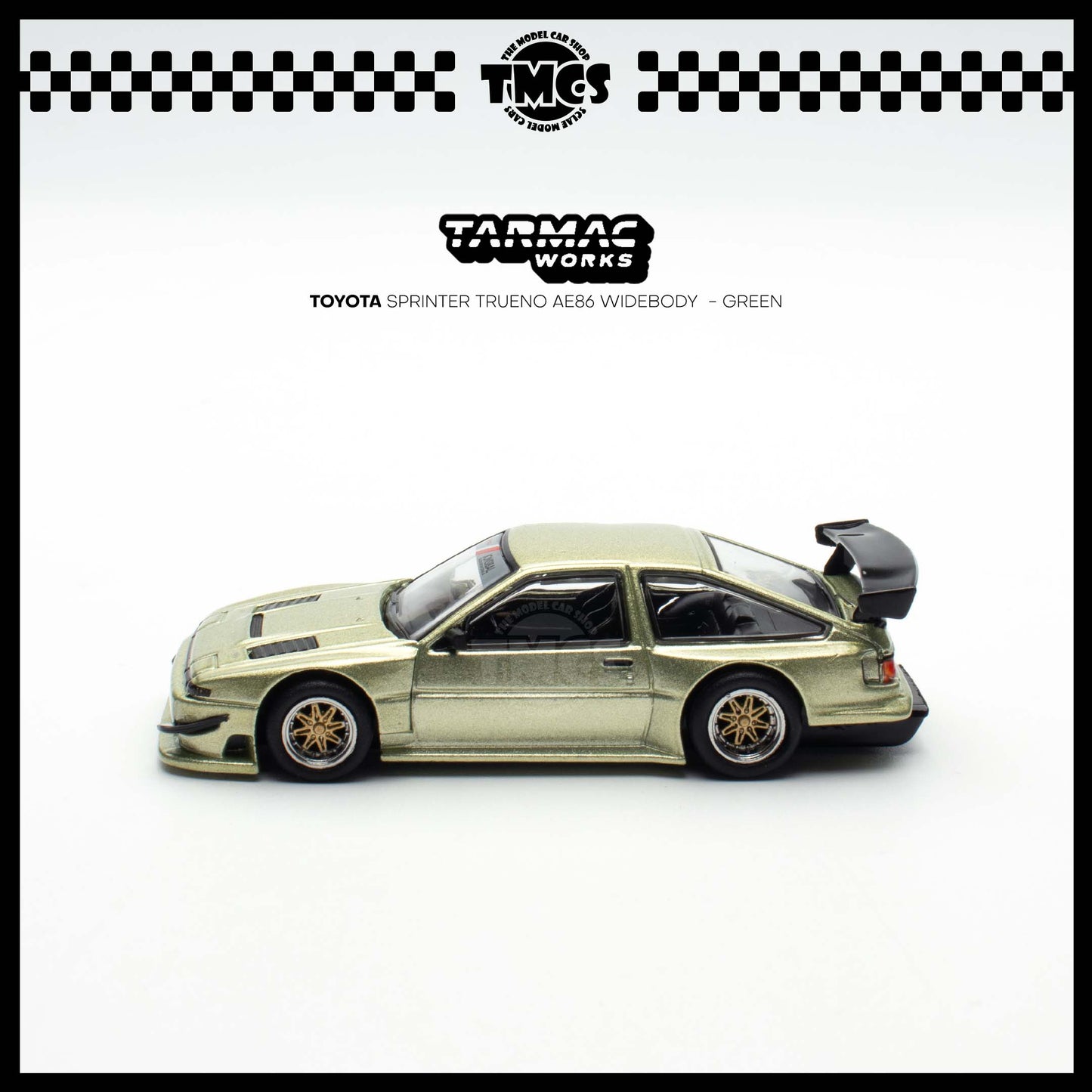 [Tarmac Works] 1:64 Toyota Sprinter Trueno AE86 Widebody  - Green