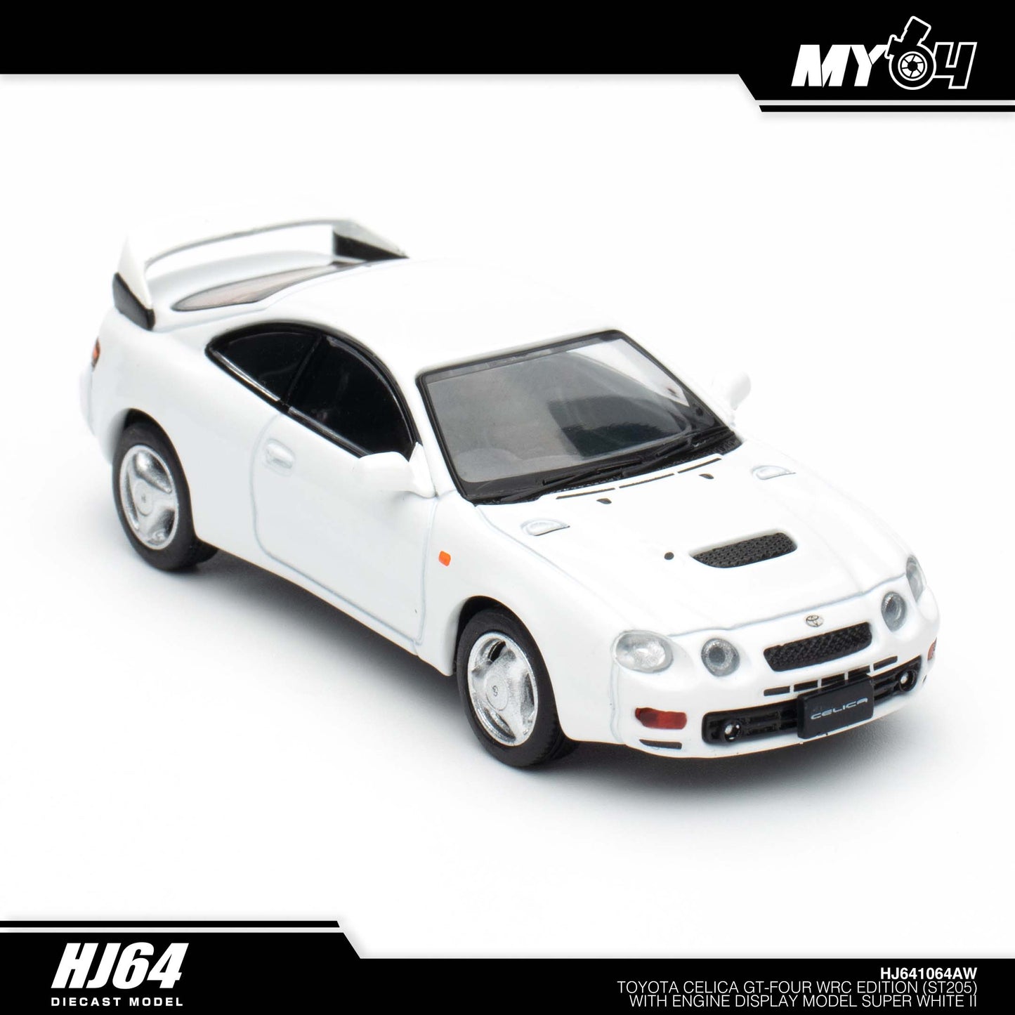 [Hobby Japan] Toyota CELICA GT-FOUR WRC Edition (ST205) with Engine Display Model - Super White II