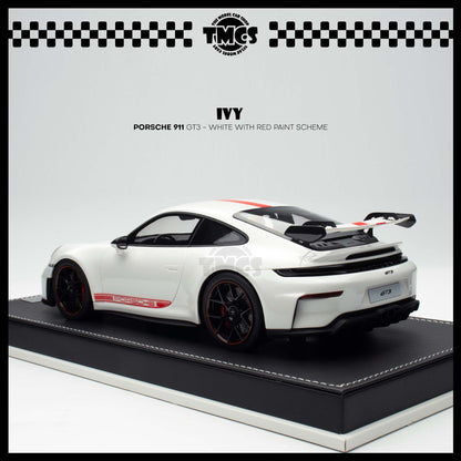 [IVY] 1:18 Porsche 911 GT3 - White With Red Paint Scheme