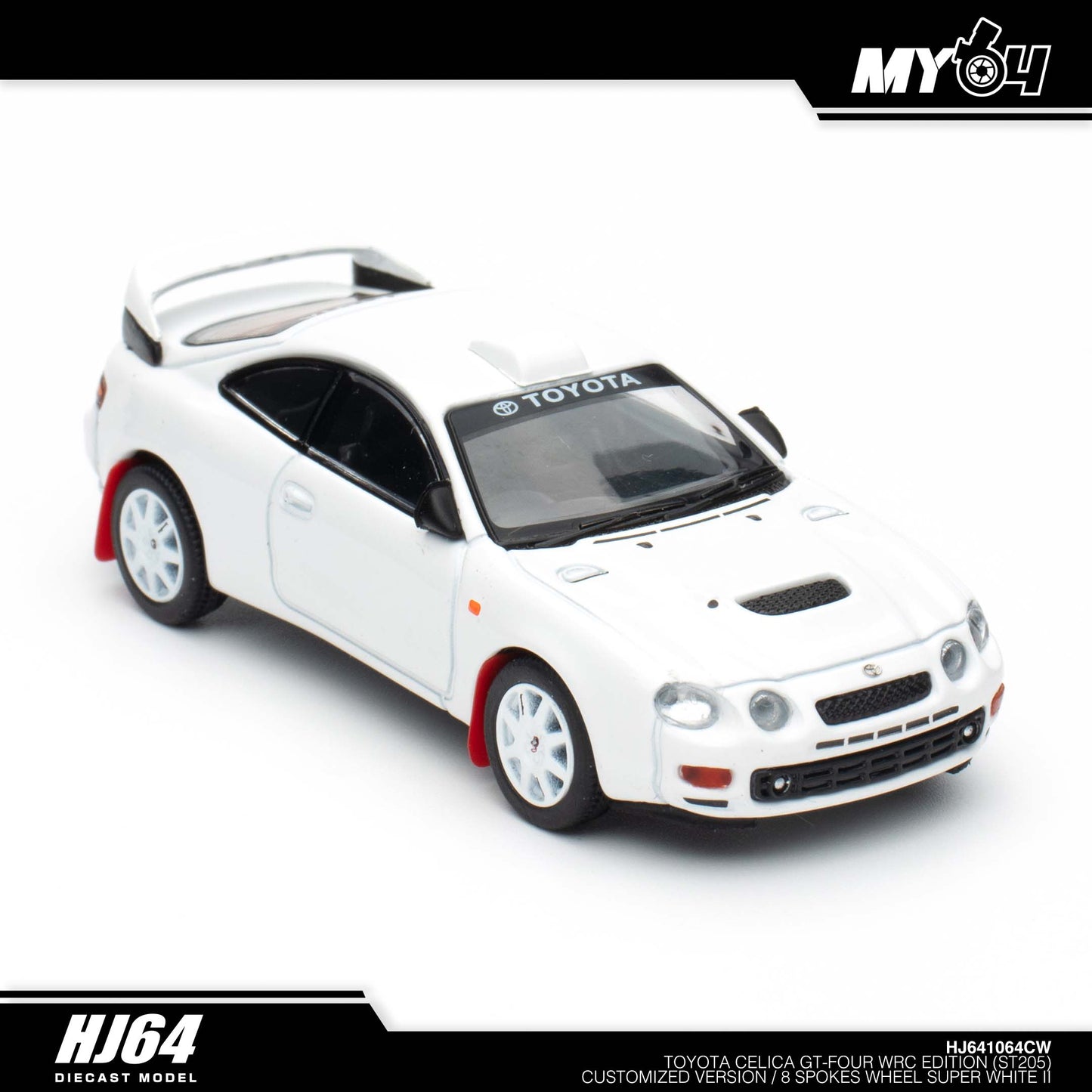 [Hobby Japan] Toyota CELICA GT-FOUR WRC Edition (ST205) Customized Version / 8 Spokes Wheel - Super White II