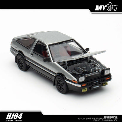 [Hobby Japan] Toyota SPRINTER TRUENO GT APEX (AE86) JDM Style ( Functional Engine Hood) - Silver / Black