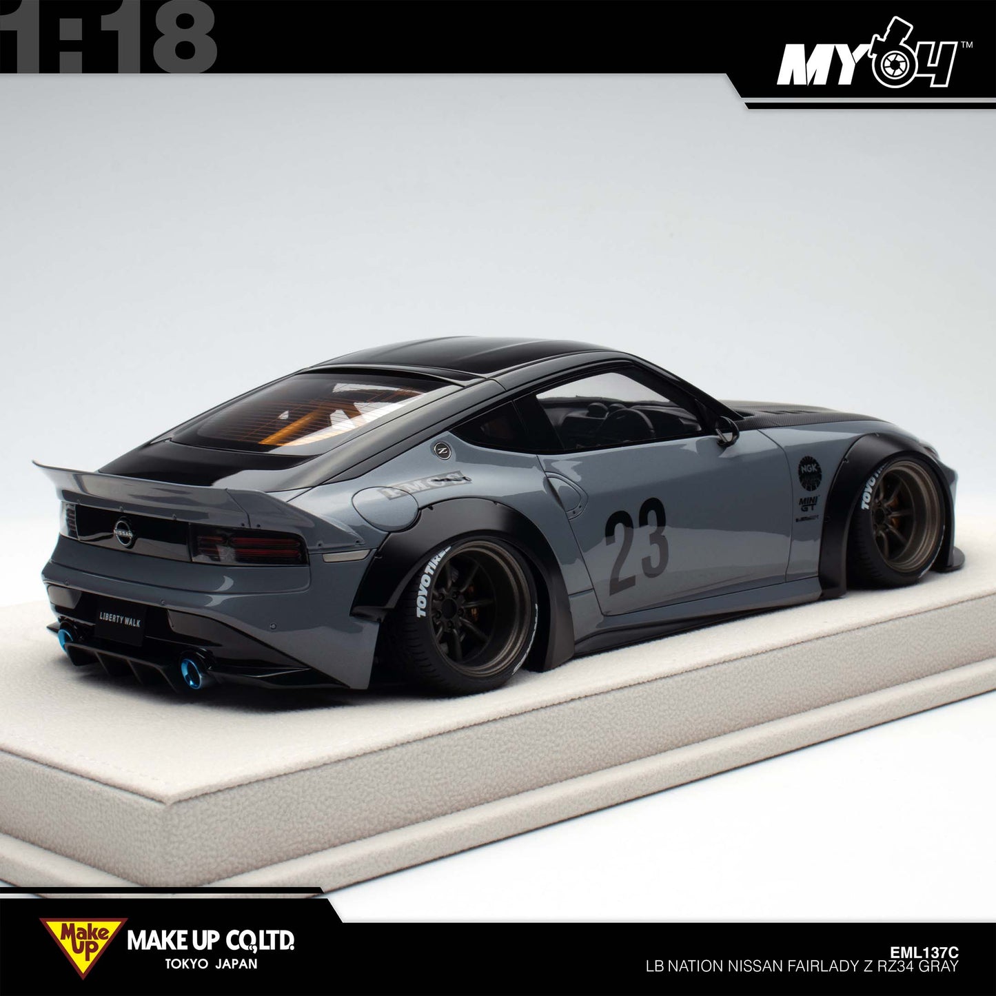 [Make Up] 1:18 Edilion LB★Nation Nissan Fairlady Z RZ34 - Gray