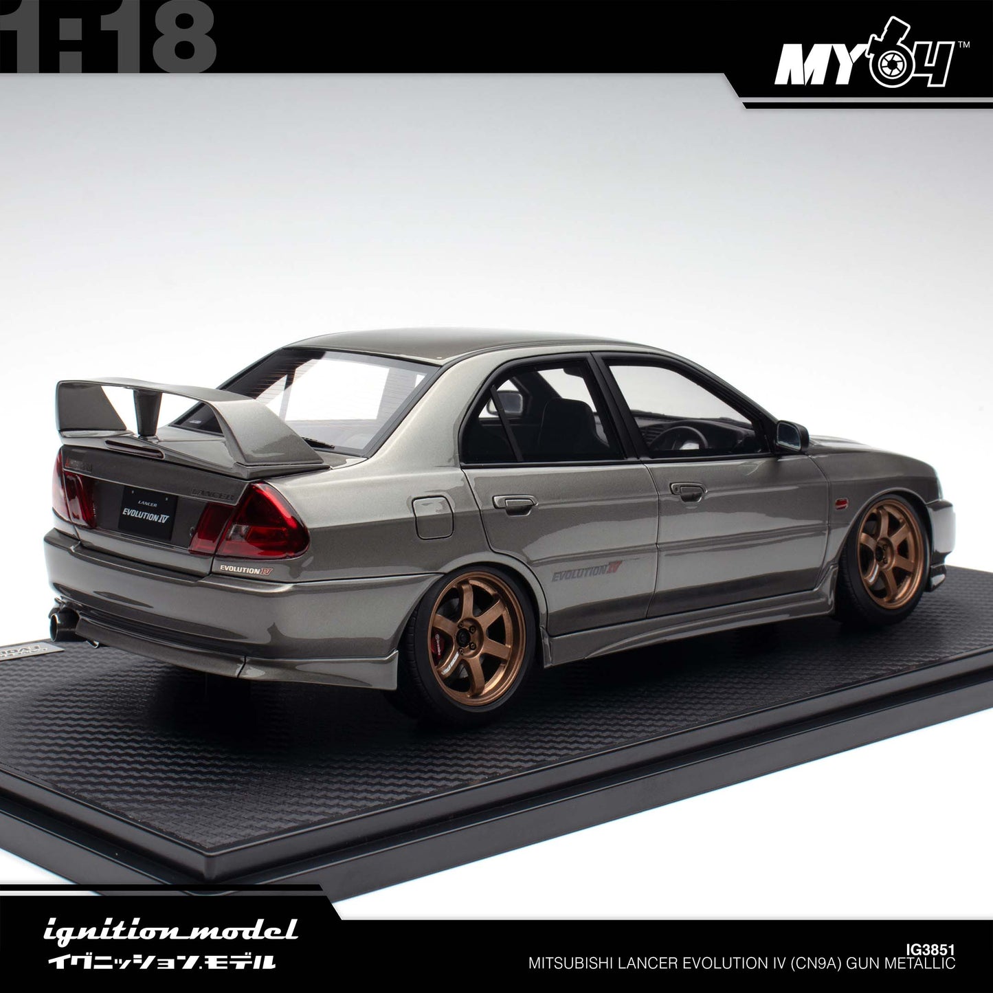 [Ignition Model] 1:18 Mitsubishi Lancer Evolution IV (CN9A) - Gun Metallic