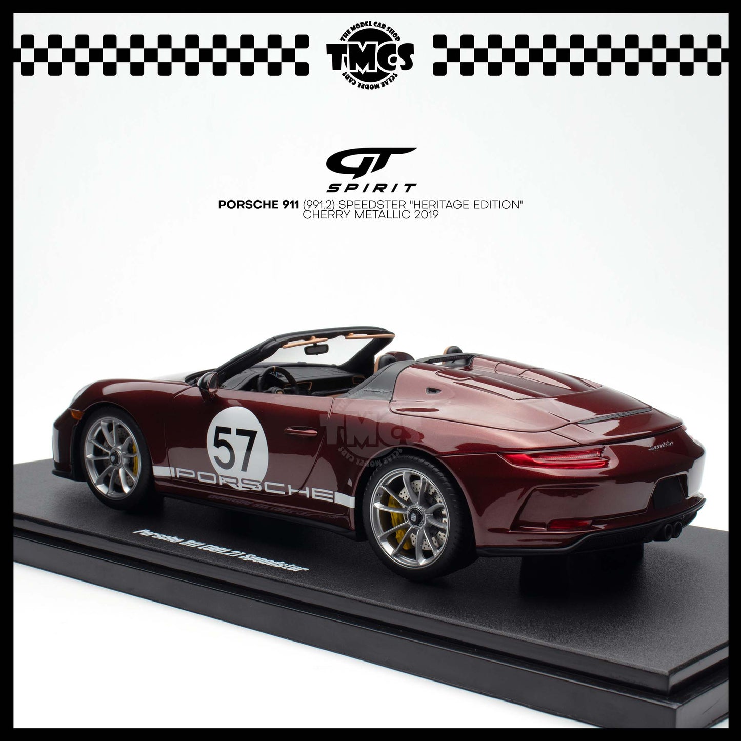 [GT Spirit] 1:18 Porsche 911 (991.2) Speedster "Heritage Edition" - Cherry Metallic 2019