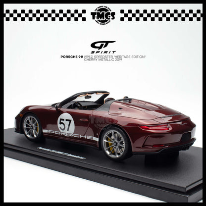[GT Spirit] 1:18 Porsche 911 (991.2) Speedster "Heritage Edition" - Cherry Metallic 2019