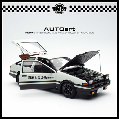 [Auto Art] 1:18 Toyota Sprinter Trueno (AE86) "Initial D" "Project D" Final Version