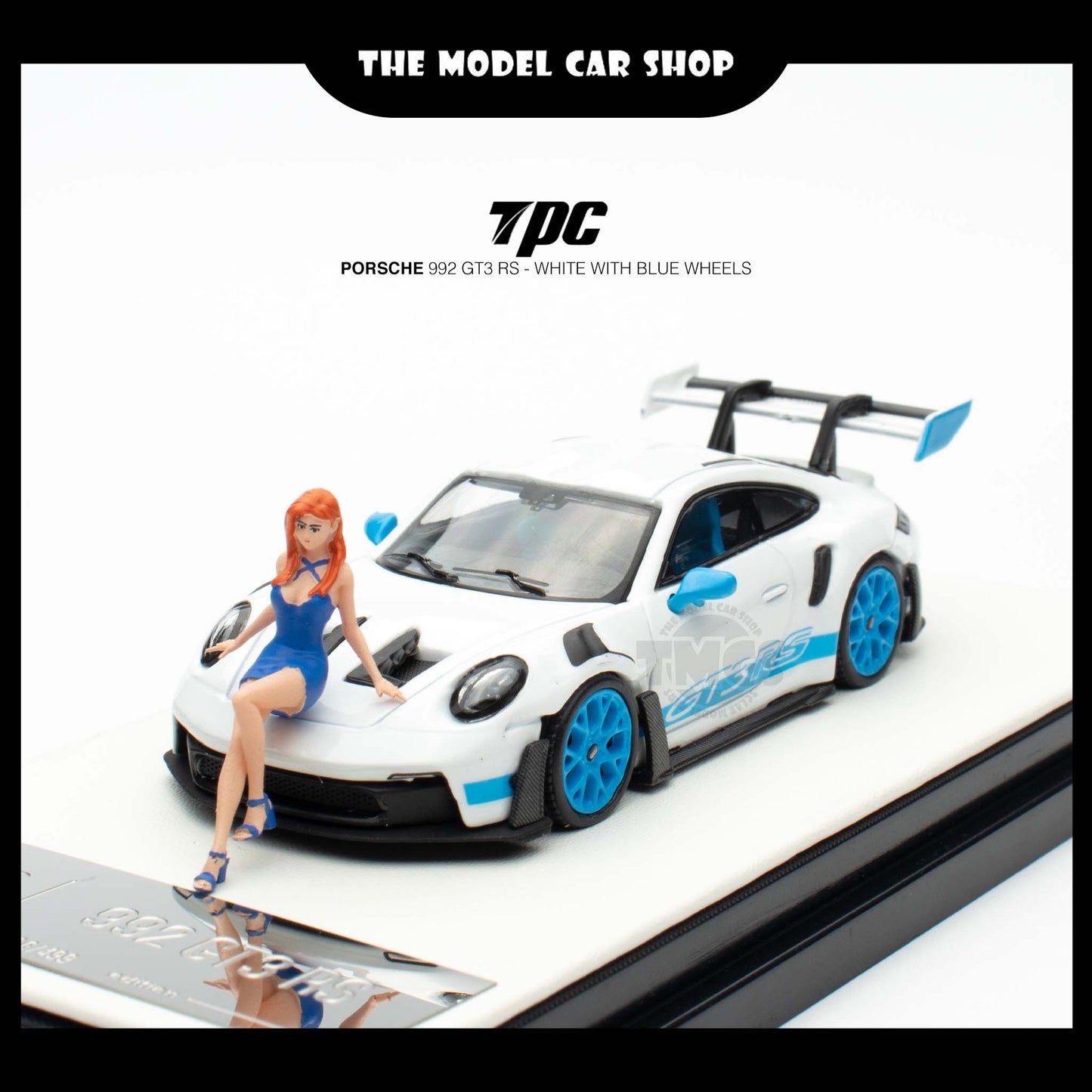 [TPC] Porsche 992 GT3 RS - White with Blue Wheels