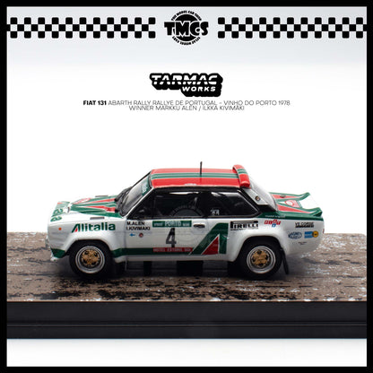 [Tarmac Works] 1:64 FIAT 131 ABARTH Rally Rallye de Portugal - Vinho do Porto 1978 Winner Markku Alén / Ilkka Kivimäki