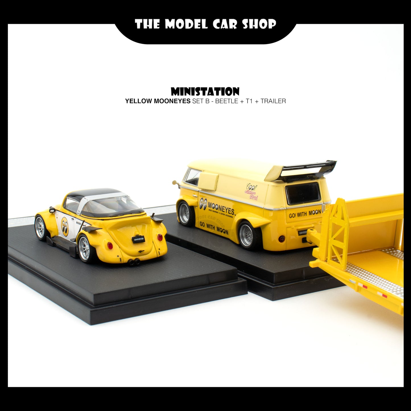 [Mini Station] Yellow Mooneyes Set B - Beetle + T1 + Trailer