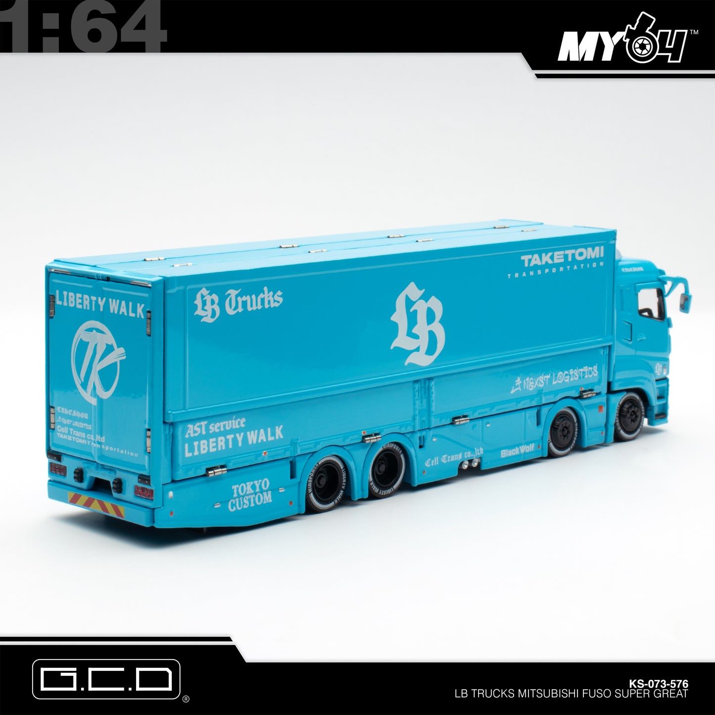 [GCD] 1:64 LB Trucks Mitsubishi Fuso Super Great - Baby Blue (CTE)